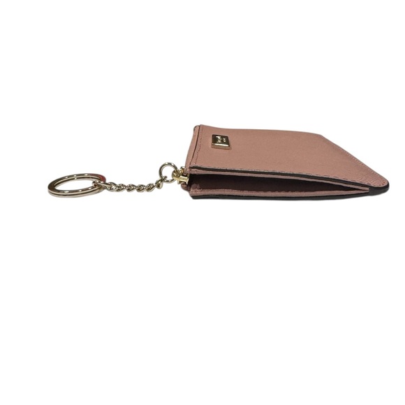KATE SPADE Dusty Pink Gold Key Ring Card Holder - Picture 10 of 12